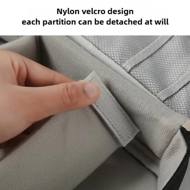 Electronic Accessory Bag Portable Travel Cable Organizer Waterproof Double Layer Cable Organizer Cable Phone Charger Flash Drive