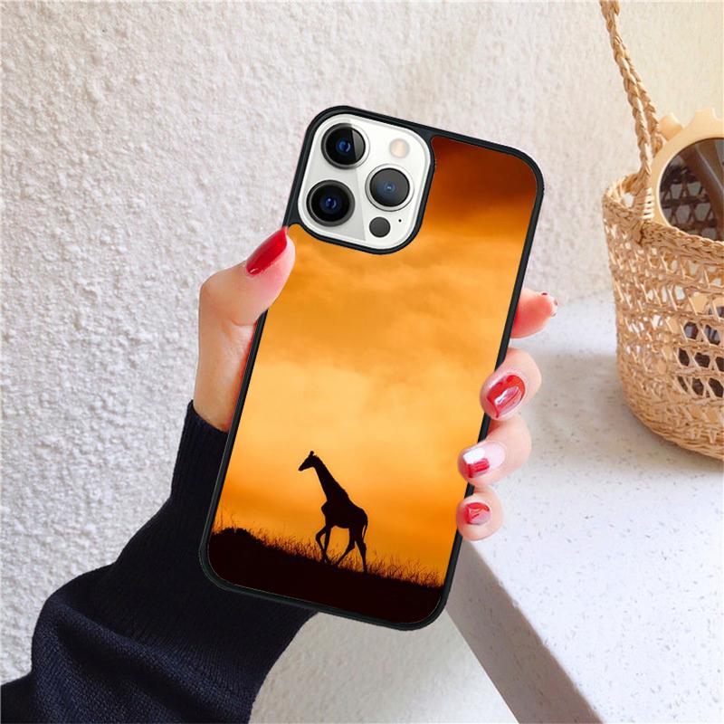 

African Savannah Animal Phone Case for iPhone 17 Air 16 Coque 15 14 12 13 PLUS 11 PRO MAX Back Cover Fundas Shell iPhone 11pro max