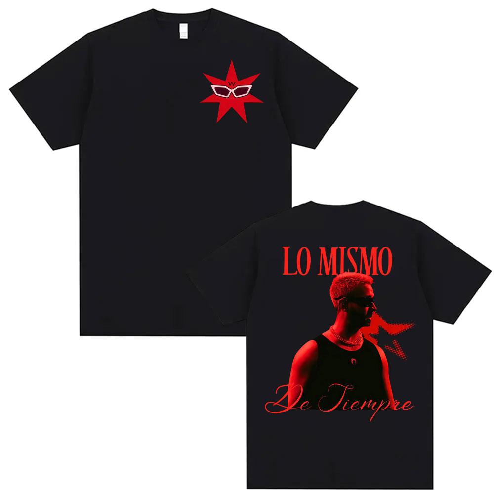 Rapper Mora Lo Mismo Dela Otra Vez Tour 2025 Merch Tshirts Men Women Fashion Hip Hop Vintage Unisex Short Sleeve Tshirt Tops