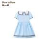 PawinPaw Girls' Cartoon Bear Sailor Collar Dress