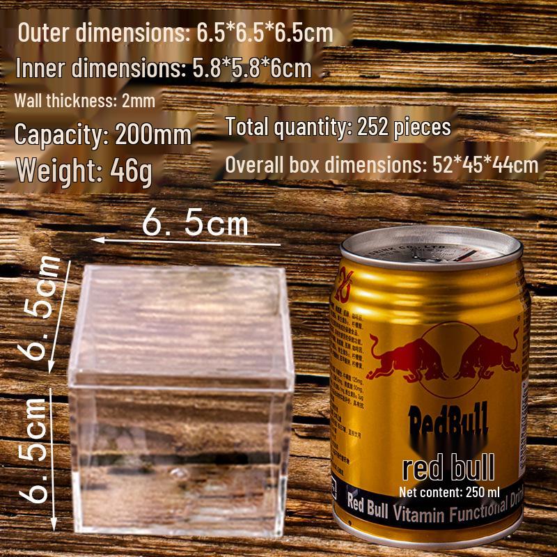 Quadratische Transparente Harte Kunststoffbox: Vielseitige Lebensmittelverpackung, Betta-Fischzucht, Kristallschlamm, Überraschungsbox, Hochzeits-Süßigkeitenaufbewahrung.