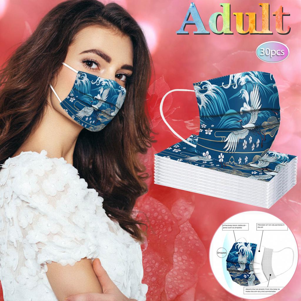 Adult Mask Disposable Face Mask Industrial 3Ply Ear Loop 10/20/30/40/50/100PCS