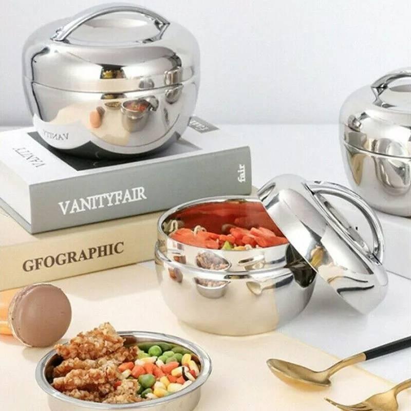 Versatile Insulated Apple Shape Lunch Container Made From Premium Stainless Steel