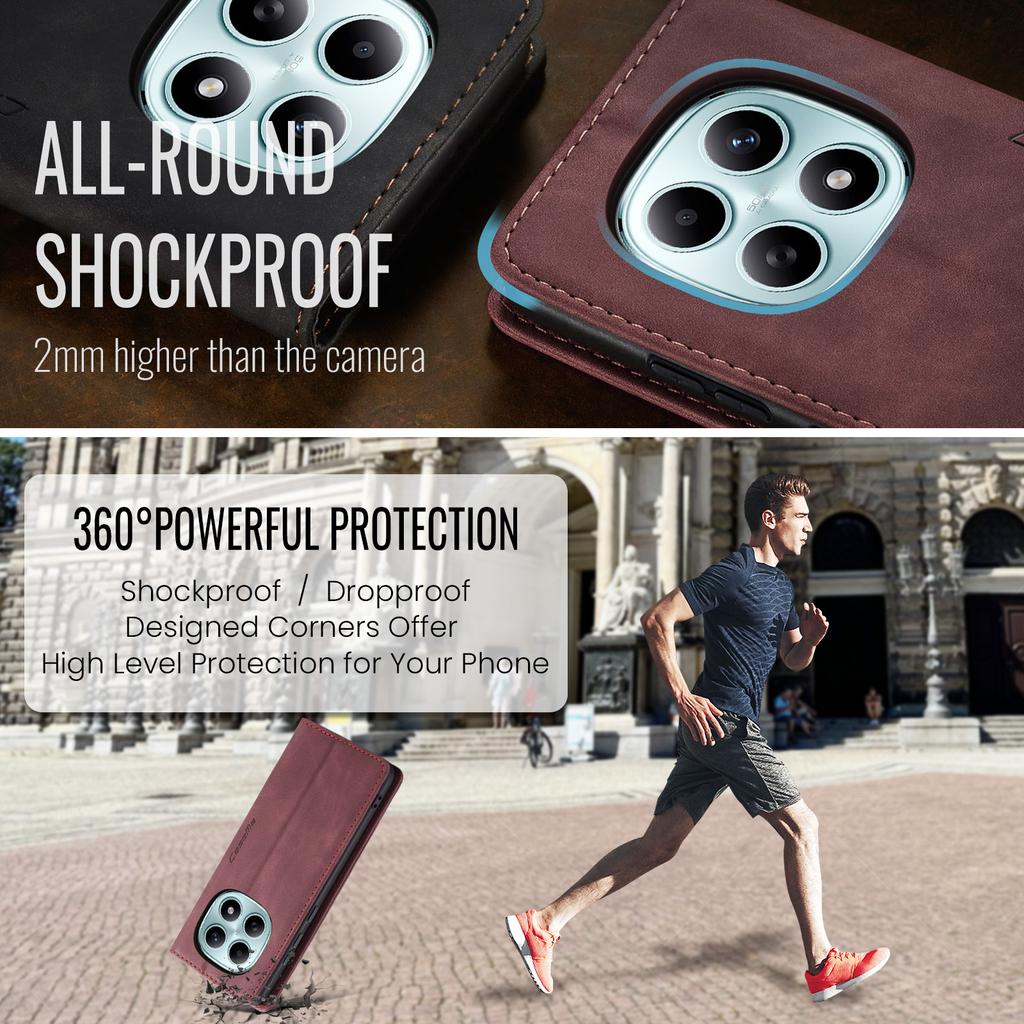 Luxury Retro Case for Xiaomi Redmi Note 15 5G Multiple Card Slots Stand Function Phone Cover for Note 15 5G Leather Wallet