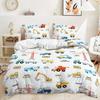 Engineering Vehicle Bedding Sets For Boys Excavator Duvet Cover SetQueen Comforter CoverPlaystation Designs Bed Set For Teen