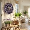 Lifelike Artificial Lavender Wreath Vivid Colors Fake Flower Wreath Spring Wreath  Wall Hanging