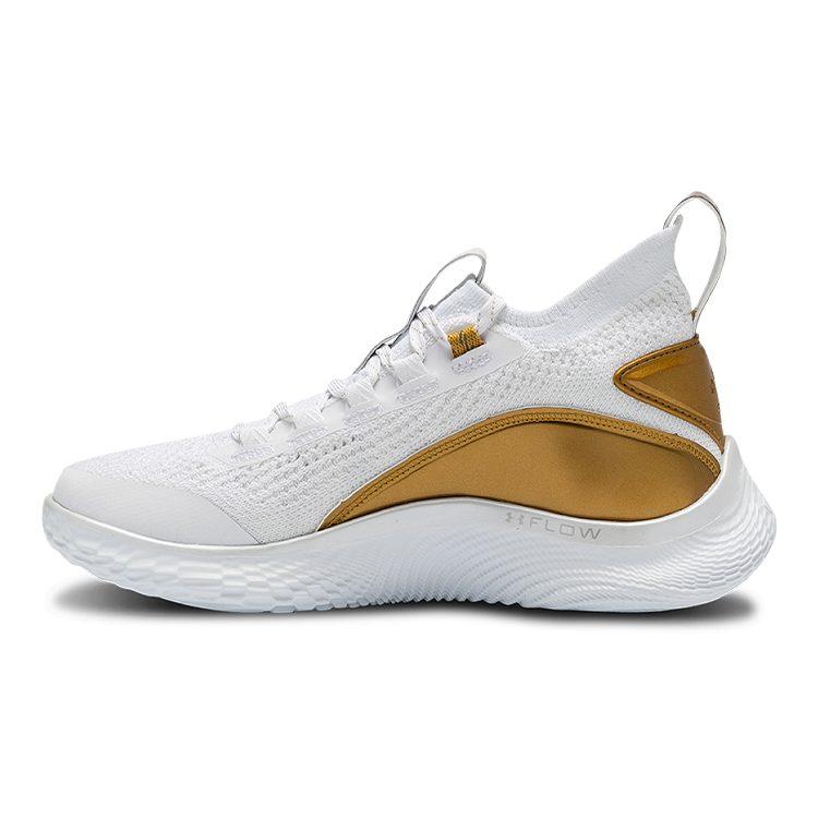 Under Armour Curry 8 Cushioning Slip Resistant Abrasion Resistant Breathable Mid top Children's Basketball Shoes 3024457-102