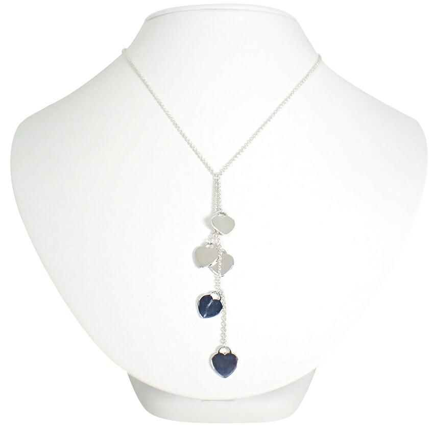 

[Used] TIFFANY/Tiffany 925 5 heart tag necklace/g470-22