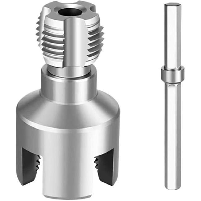 

Совместимый с электрической дрелью комплект резьбонарезного инструмента для ПВХ-труб, инструмент для нарезания резьбы из ПВХ для электрической дрели, инструмент 1/2 3/4 , комплект резьбонарезного инструмента для пластиковых труб, двойная резьба 3/4”