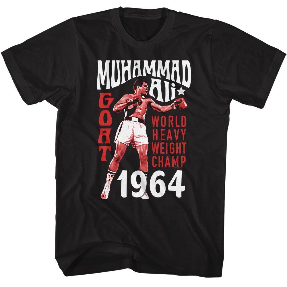 

Muhammad Ali Mens T-Shirt 1964 Greatest Boxer Mens New SM5XL Black Cotton Unisex T-Shirt M