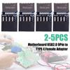 TYPE-C Socket 9-Pin USB 2.0 Extender Card Plug and Play USB 2.0 Expansion Board Motherboard Converter for  OS/Windows Linux