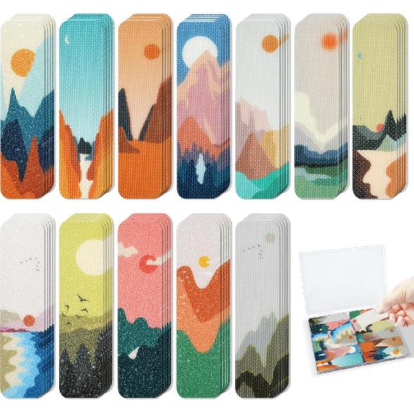 120 Pieces Anxiety Sensory Stickers with 2 Textured Sticker - Desk Fidget and Calming Stickers with Storage Box for Adults & Teens - Anxiety Relief