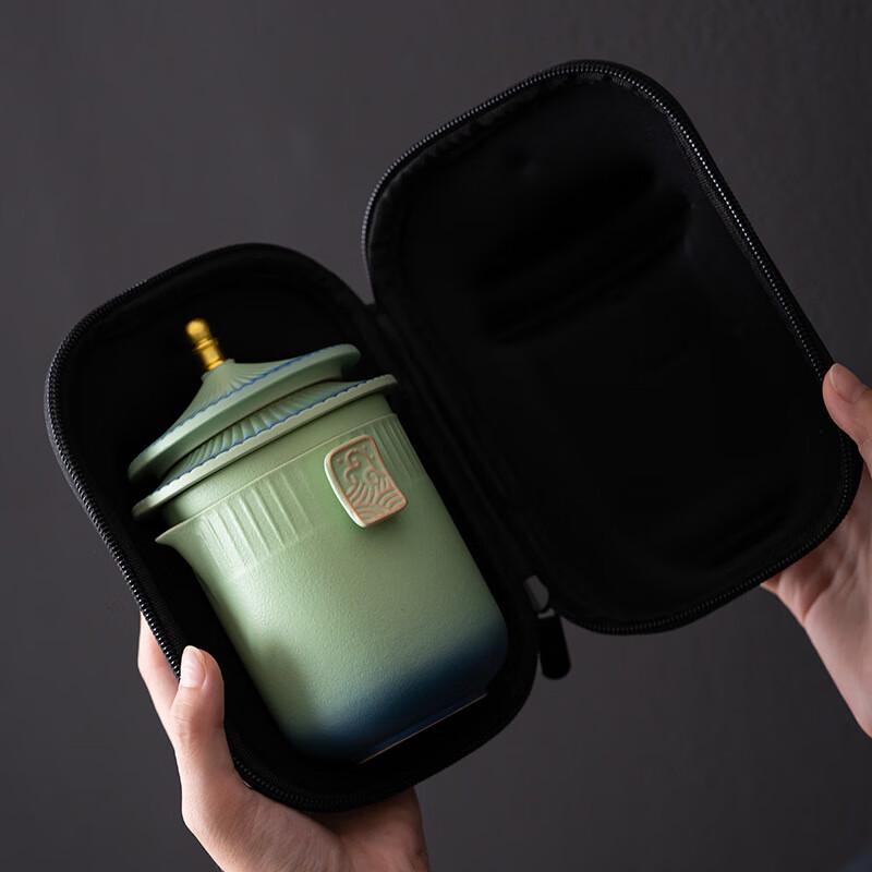 

Baizien Chinese Coarse Pottery Portable Travel Tea Set