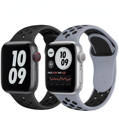 Sport Strap For Apple Watch Band 6 SE 5 4 44mm 45mm 40mm Silicone Breathable Belt Bracelet To iWatch Watchband iWatch Ultra 7 6 5 4 41mm 42mm 38mm