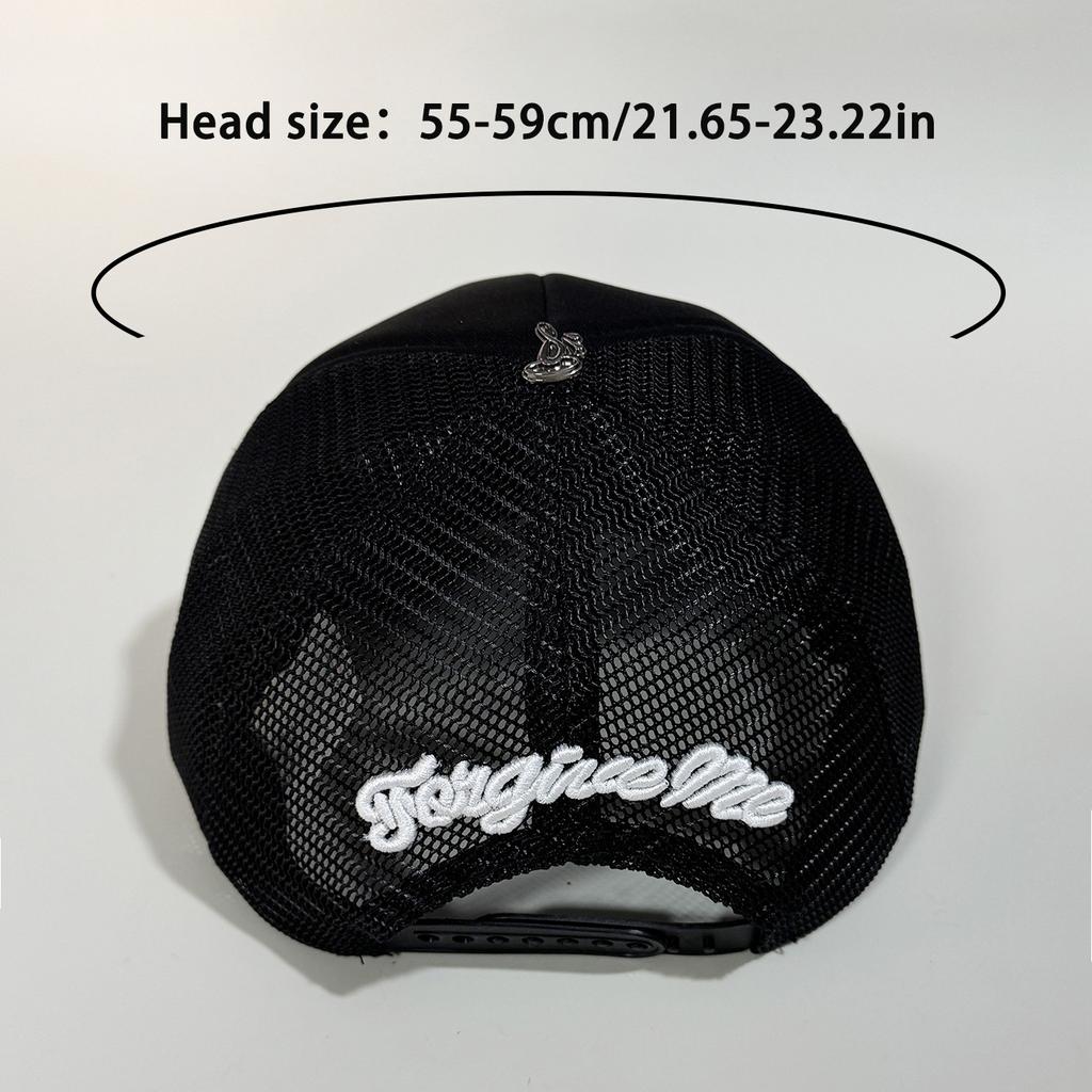 Syna Marca Trendy Ricamo Lettere Rete Cappellino da Baseball Per Uomo e Donna Versatile Traspirante Cappellino Protezione Solare Coppia Tendenza Moda