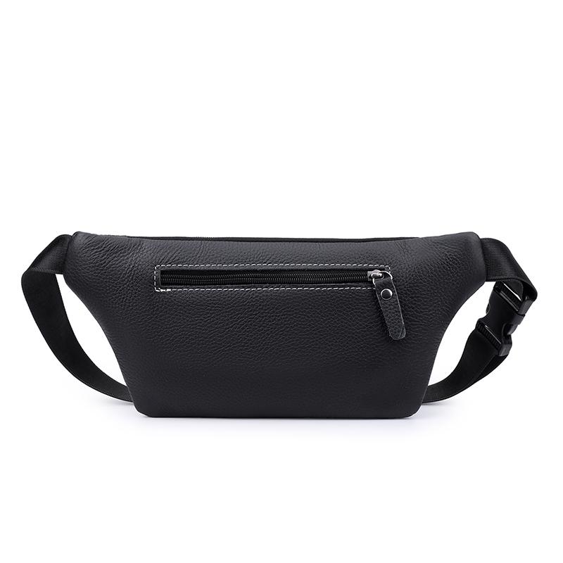 PU Waist Bag Men's Mobile Phone Bag Outdoor Sports Cycling Chest Bag