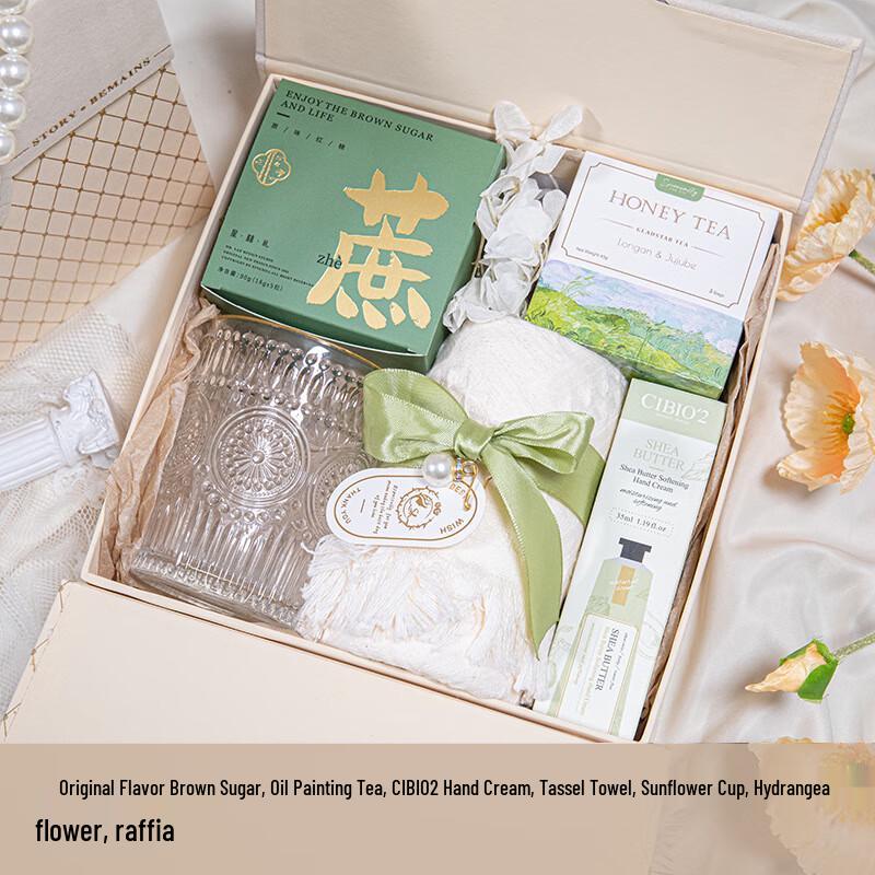 Elegant Champagne Camellia Holiday Gift Set