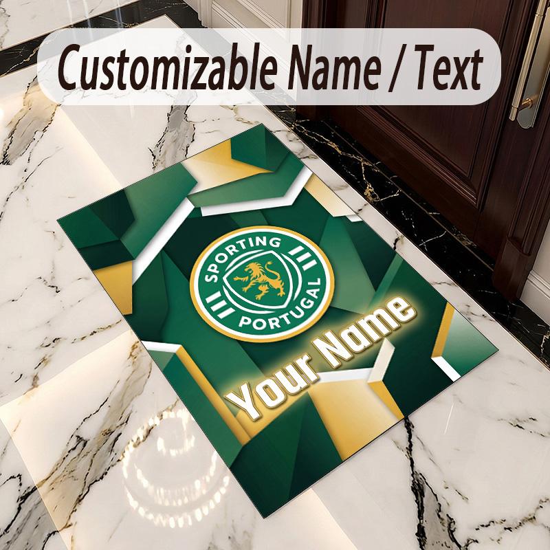 Crystal Velvet Rug Sporting CP Print Custom Name Text Floor Mat Home Decor
