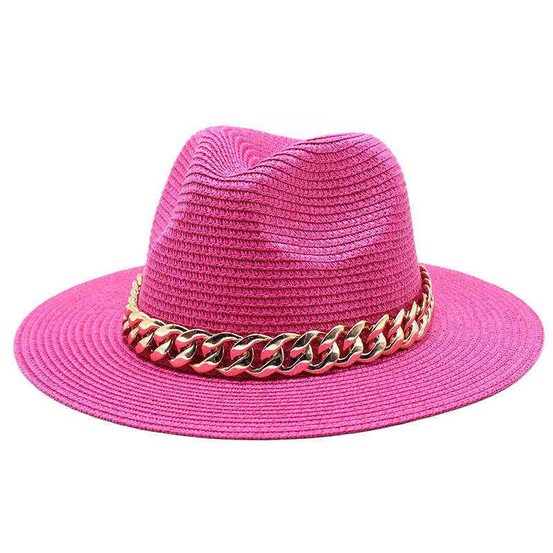 Internet Celebrity Chain Jazz Straw Hat Casual Versatile Sun Hat Travel Vacation Straw Hat Sun Hat Sun Hat