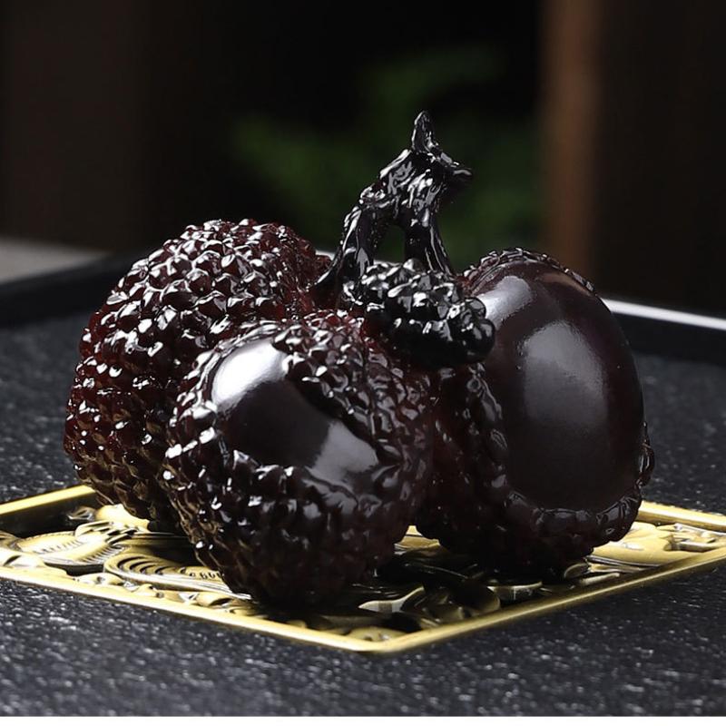 Color Change Litchi Tea Pet Gong Fu Tea Ceremony Accessories Decoration for Living Room Tea PetsTea set accessories Decoration