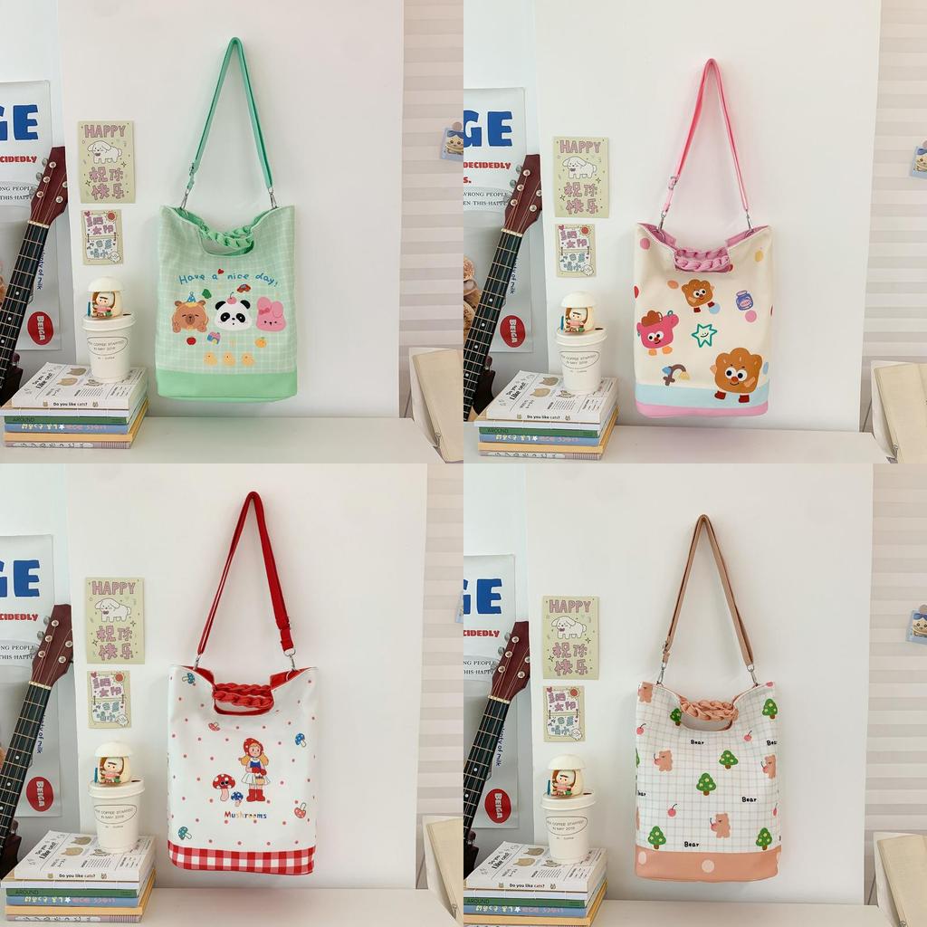 Childrens Cute Cotton School Bag With Animal Pattern For Daily Wear