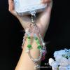 Phone Case Hanging Chain Niche Flower Green Leaf Phone Chain New DIY Chain Car Key Chain Rope Bag Hanging Decoration