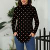 Tee Shirts For Women Fall Casual Long Sleeve Shirts Sweatshirt Vintage Printed High Neck Top Pullover
