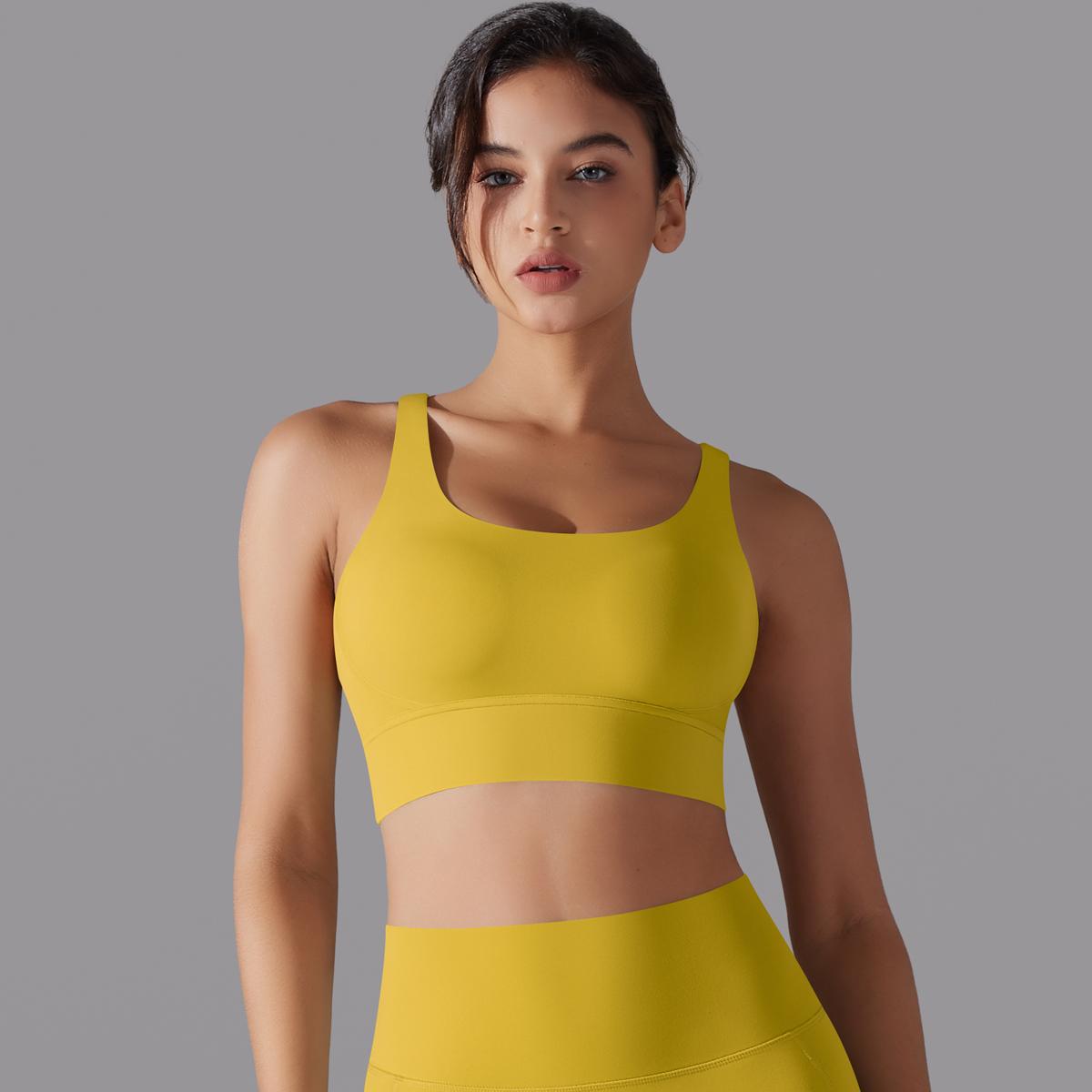 Auroth Back Cross Yoga Bra Womens Solid Color Gym Sports Жилет Beauty Back Fitness — фото 10