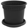 Plant Pots 6 Pcs Black Ø 15 X 12 Cm Plastic