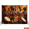 2D flat design 1-piece African-themed banner suitable for home decoration cultural events and birthdays