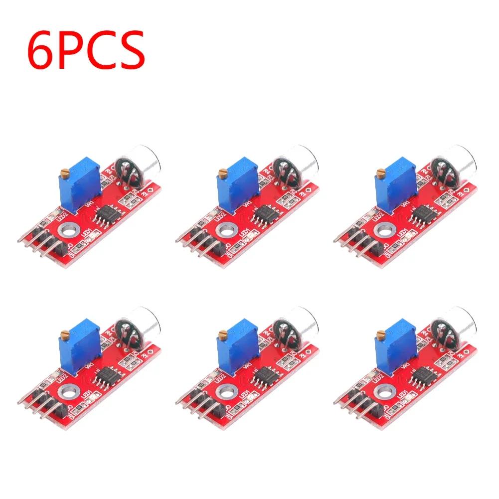 Sound Sensor Detection Module High Sensitivity Sensor Module Signal Output Indication DC 4-6V for Voice Controlled Lights