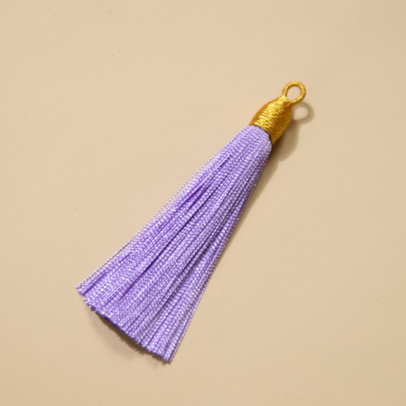 8Cm Pull Ring Gold Silk Threaded Cap Fringed Spike Polyester Fringed Antique Hanging Spike Bookmark Sachet Jewelry Accessories