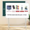 Mobile Double-Sided Magnetic Whiteboard and Chalkboard