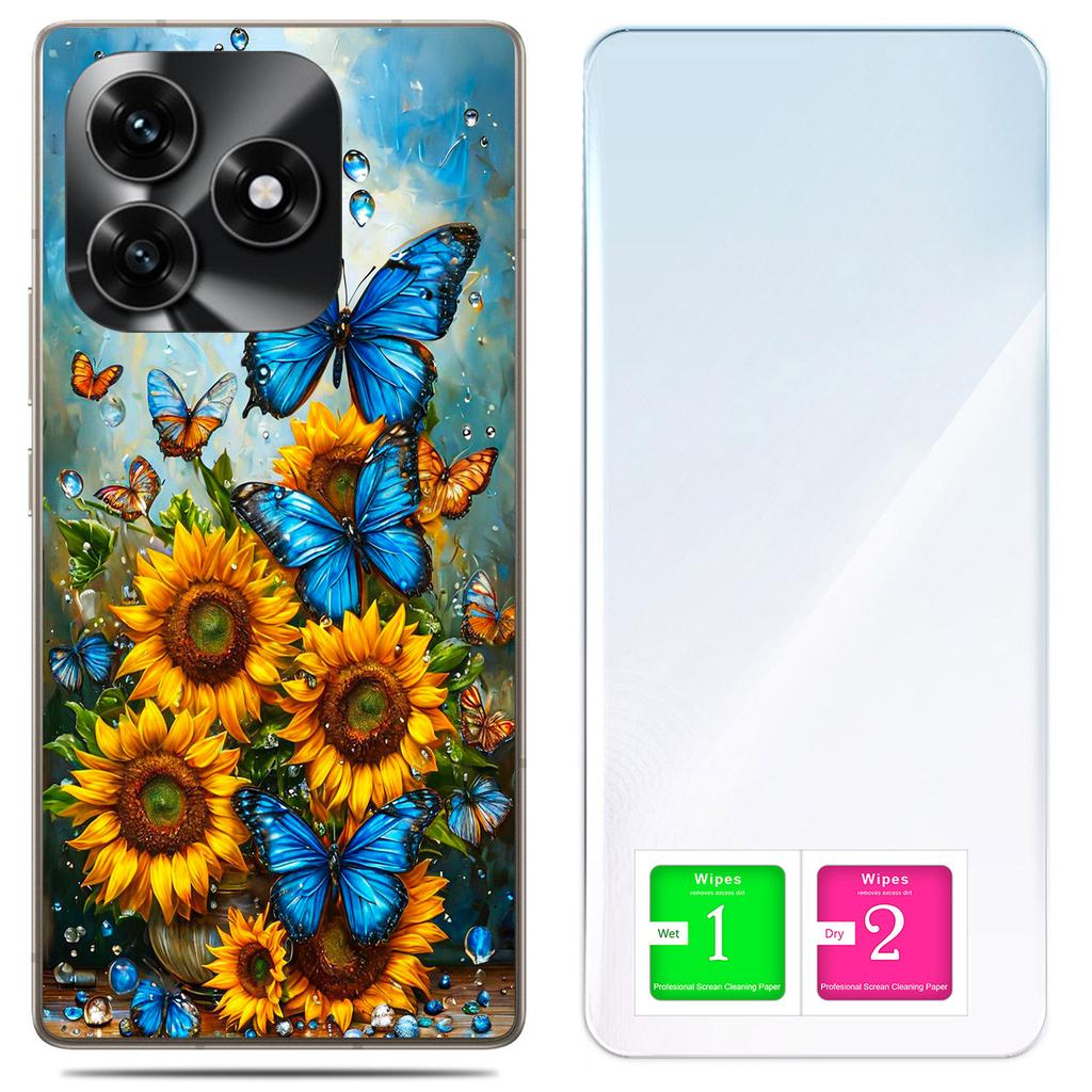 Etui Do Honor X5C Plus / X5C 4G Obudowa Foto Case Plecki Motyle + Szkło 9H