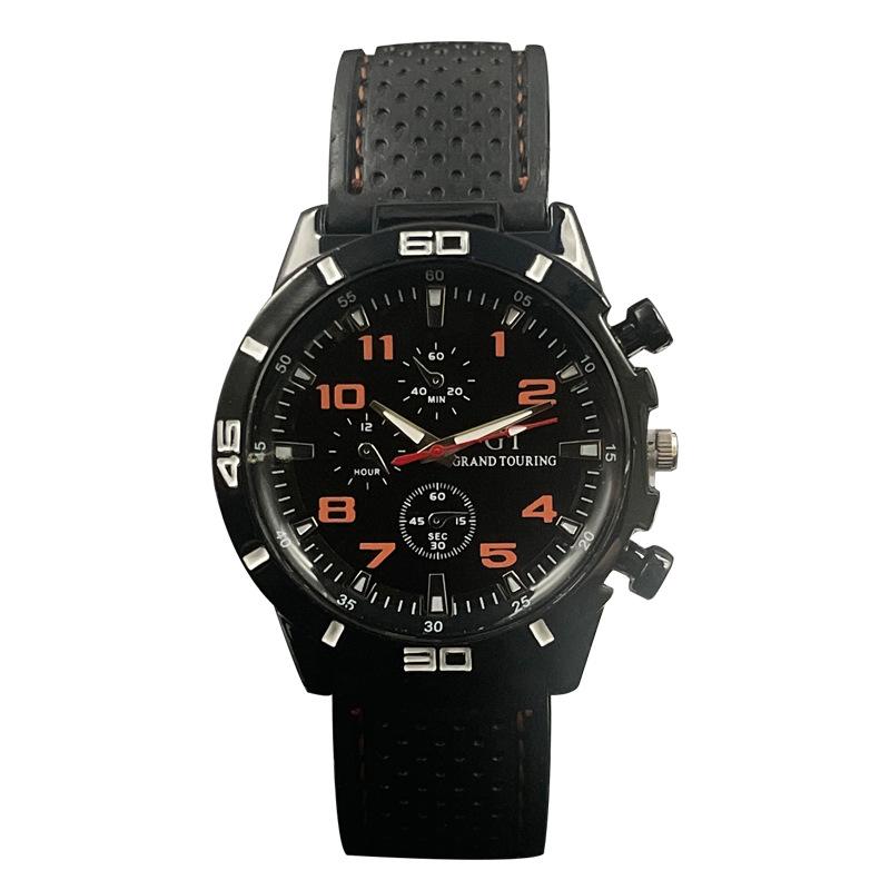 JYL Men's Watch Sports Stitched Silicone Student Strap