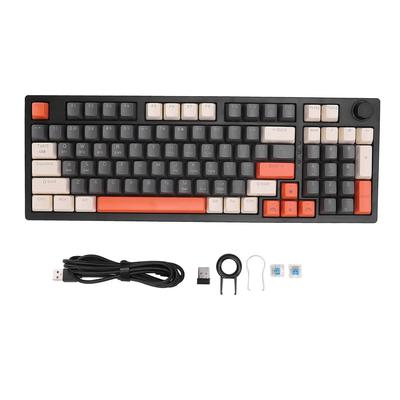 Wireless Mechanical Keyboard 3 Mode BT5.0 2.4GHz Type C Hot Swappable Custom Keyboard Blue Switch