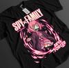 Anime Spy X Family Anya Forger Nezuko Cosplay Black TShirt Gift For Otaku