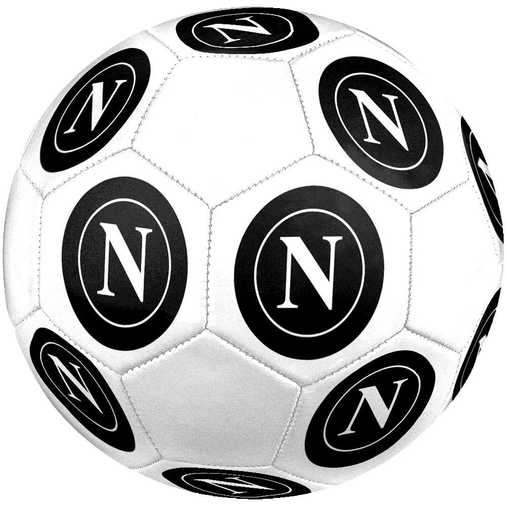 SSC Napoli Size 5 Soccer Ball, Machine-Stitched PVC, Durable & High Bounce, All Ages Fit, Fan Merchandise, Matches & Outdoor Use.