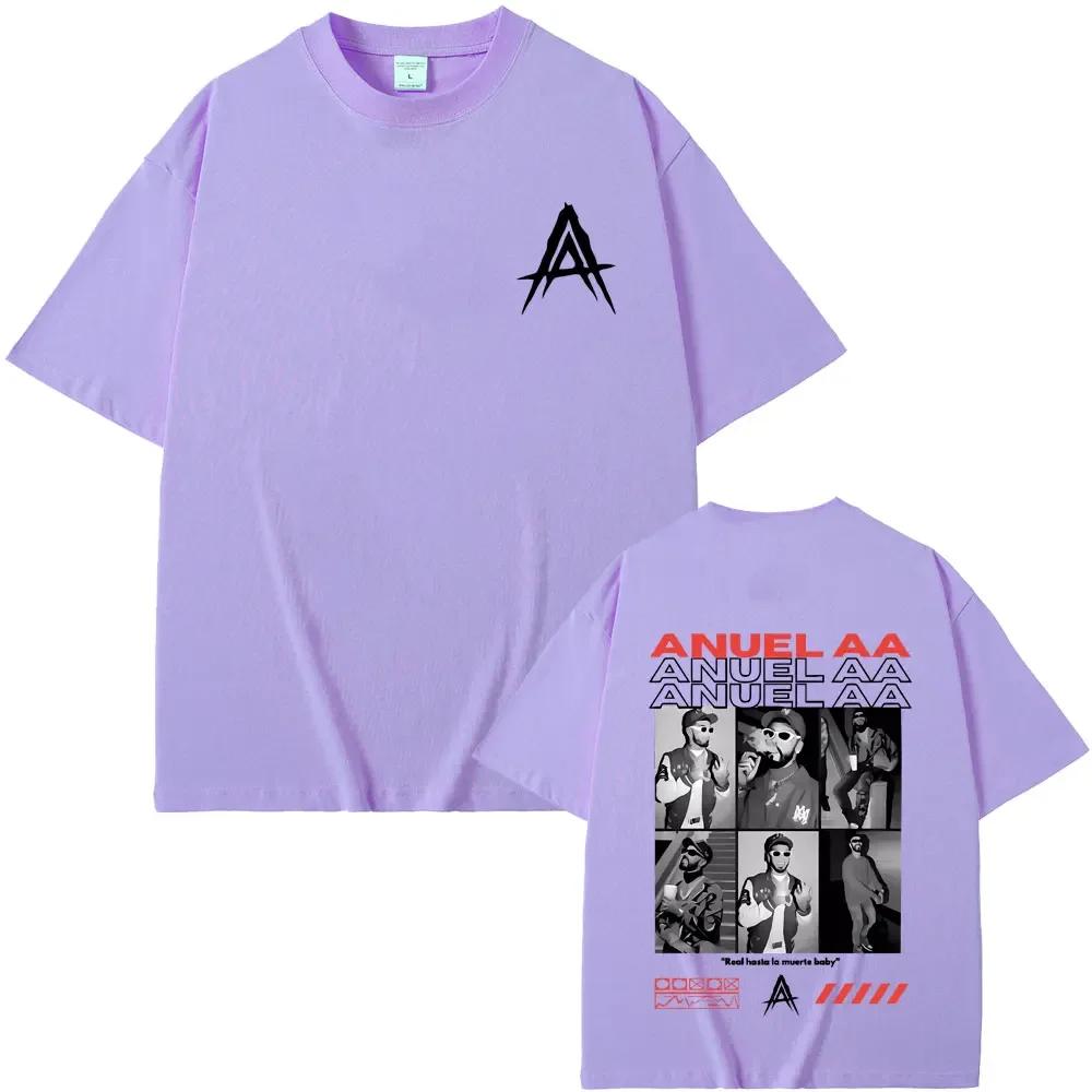 Rapper Anuel Aa Real Hasta La Muerte Baby Graphic Tshirt Unisexs Vintage Fashion Tshirt Unisex Wounisex Hip Hop Oversized Short Sleeve