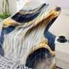 Beautiful Teal Marble Pattern Flannel Blanket Warm Soft Sofa Blanket Winter Sheet Bedspread Camping Travel Blanket