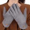 1 Pair Winter Cycling Gloves for Women Men Solid Color Touch Screen Five