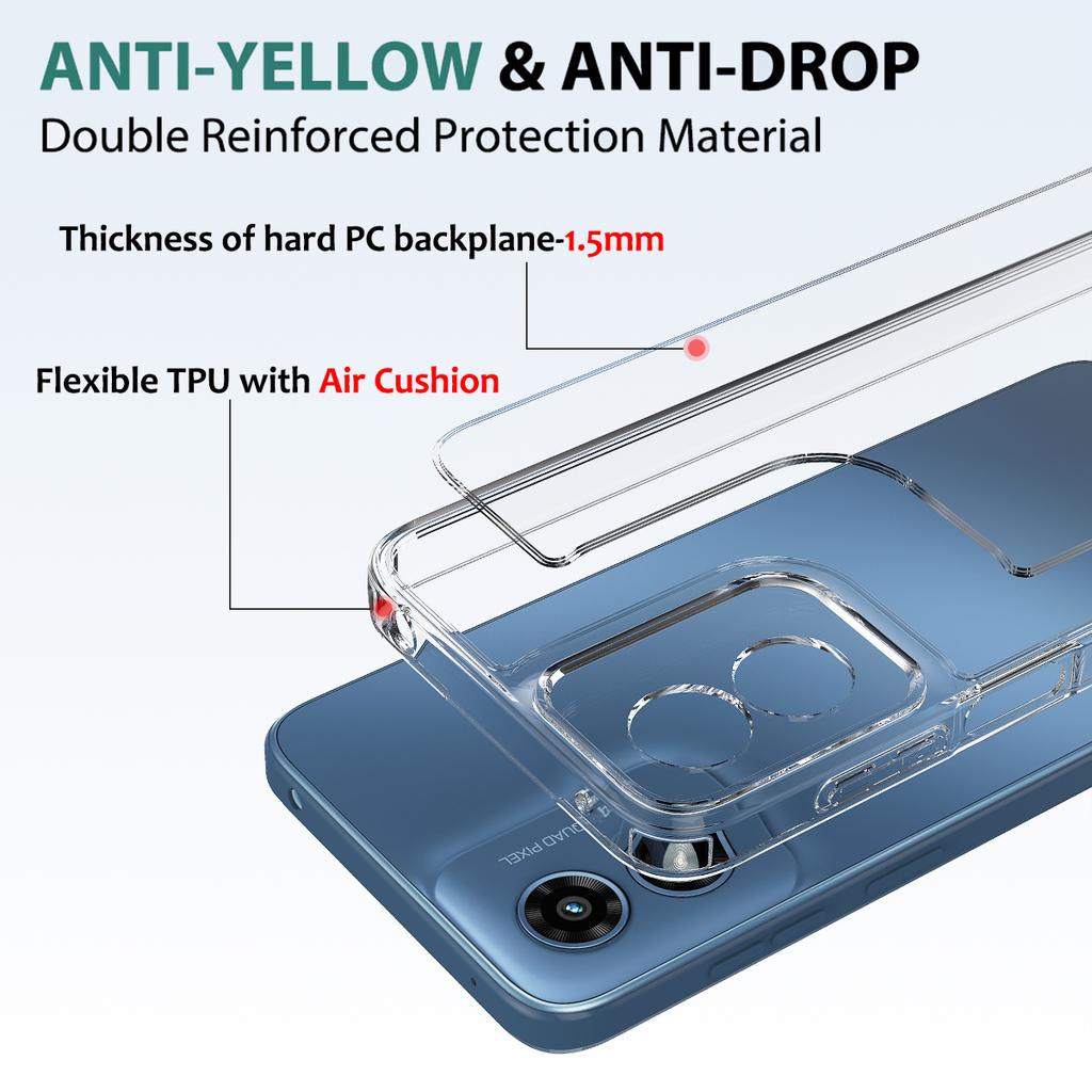 For Motorola Moto G Play (2024) 4G Clear Phone Case TPU+Acrylic Shockproof Phone Back Cover