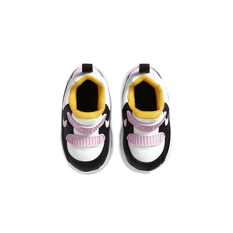 Nike Air Max 90 Hook Loop Low Top Running Shoes Black Pink Infant Toddler (Unisex) Toddler Shoes 881924 022