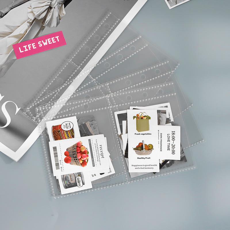 Transparent A6 Loose-Leaf Sticker and Card Organizer with Refill Pages