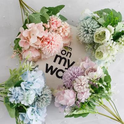 Bouquet de Pivoines Roses: Composition Florale Artificielle 7 Pièces pour Mariages et Décoration Intérieure