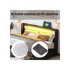 Bett 140x200 - MUVOE - Bett mit LED - Bluetooth - Stauraum - PU-Leder