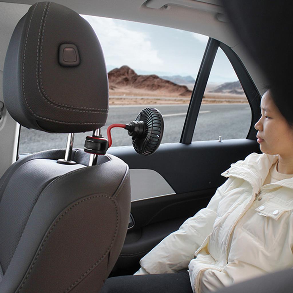 Bilsetevifte USB bilvifte 3 gir justerbar kjølevifte for kjøretøy Kontorluftsirkulatorvifte Bærbar ventilasjonsvifte