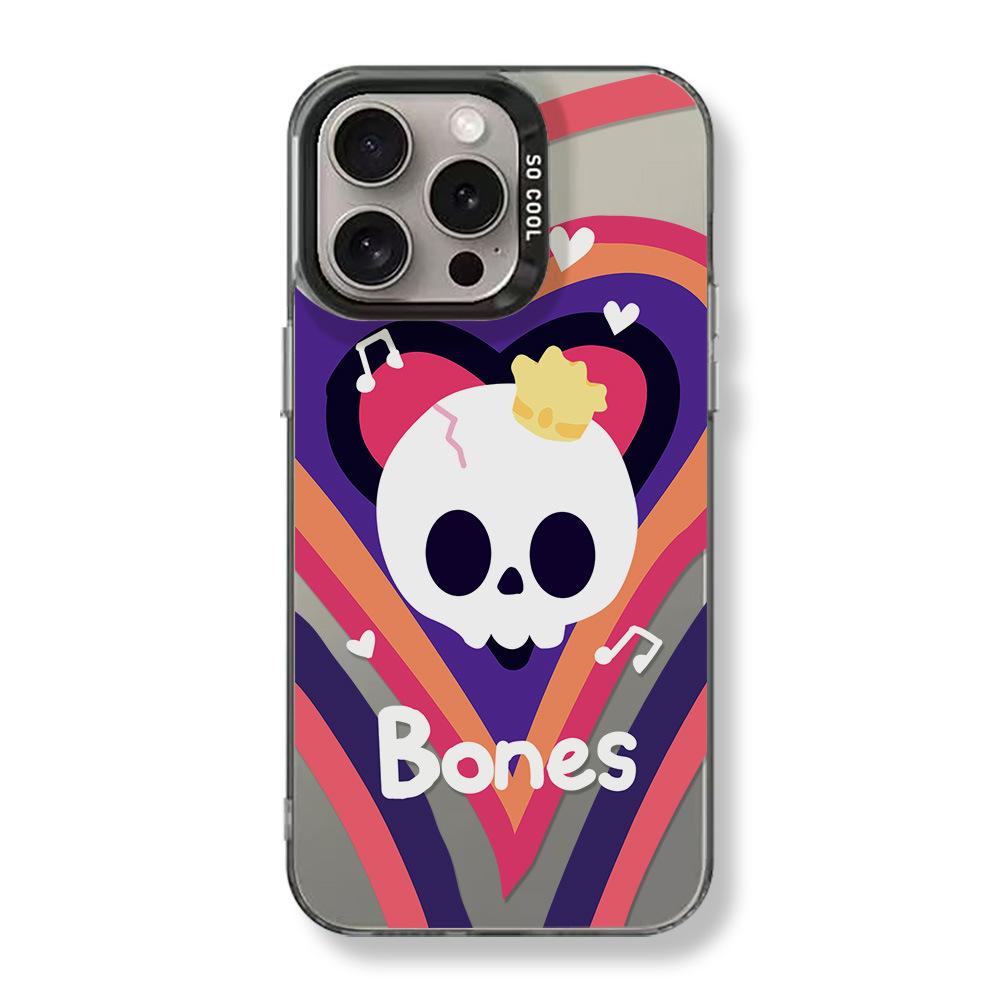 Applicable to iPhone17ProMax Halloween Personalized Skull Mobile Phone Case Apple 15/16 Niche 14Pro Large Hole