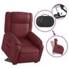 Recliner Chair with Lift Assistance Wine Red Artificial Leather