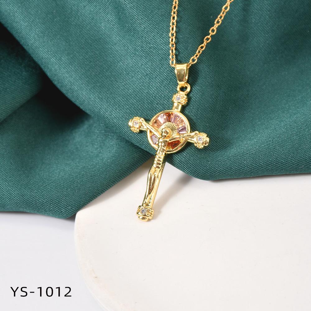 Fashion Trendy Titanium Steel Cross Necklace Women Luxury Versatile Accessory